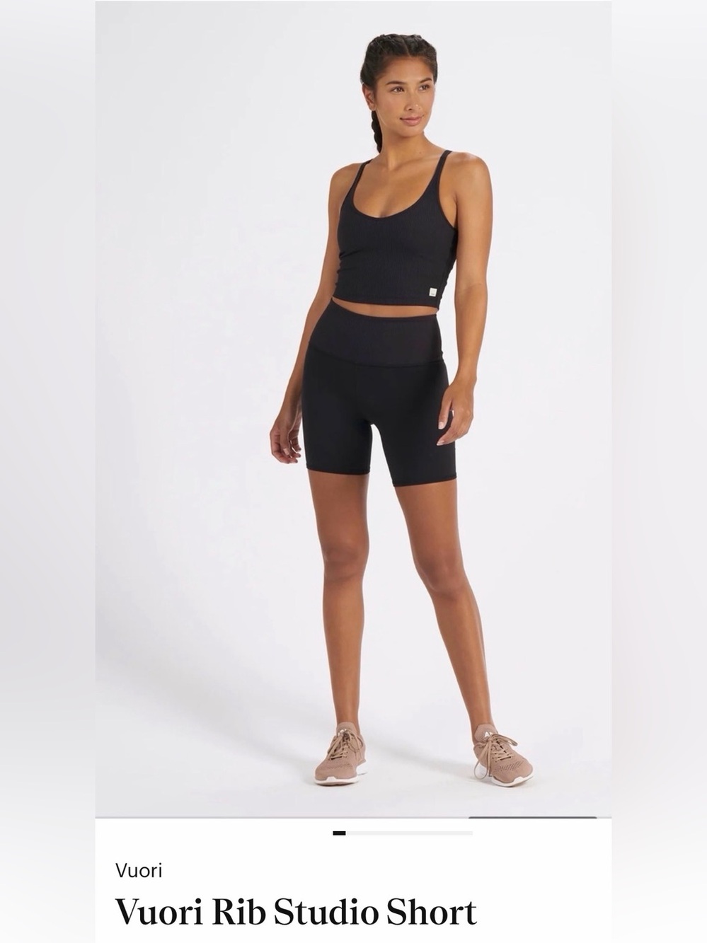 Vuori Black Rib Studio Bike Short